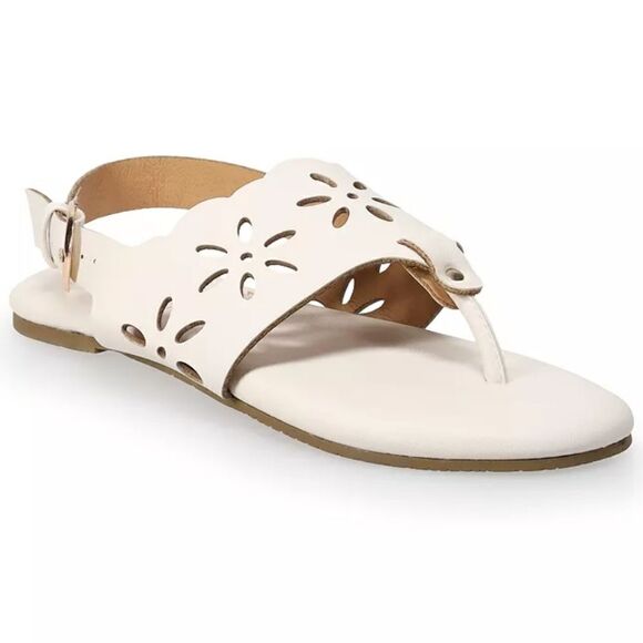 LC Lauren Conrad Jarrah Women's Floral Thong Sling Back Sandals - Picture 1 of 3